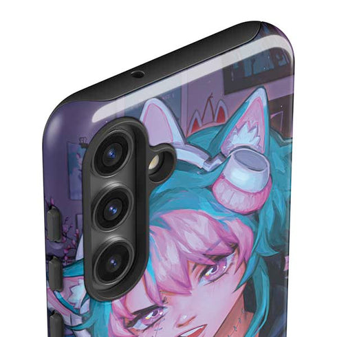 Anime Catgirl Gamer Nerd by Ivy Dolamore Galaxy S24 Plus Impact Case
